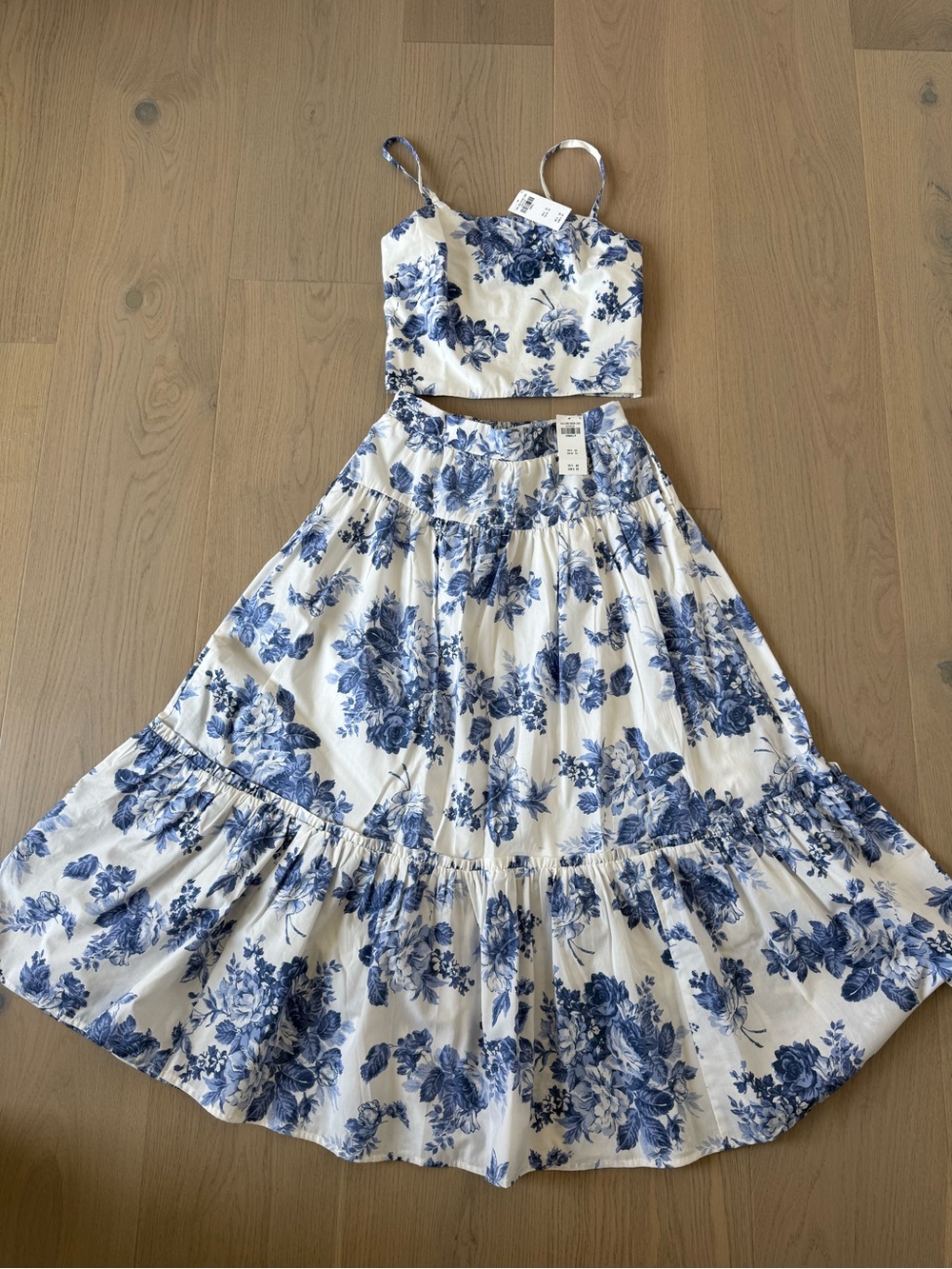 Abercrombie Blue Floral Two-Piece Dress Set NWT
